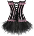 Corset Dress Bustier Corset Top Skirt Burlesque for Women Halloween Costume