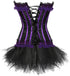 Corset Dress Bustier Corset Top Skirt Burlesque for Women Halloween Costume
