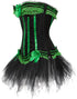 Corset Dress Bustier Corset Top Skirt Burlesque for Women Halloween Costume
