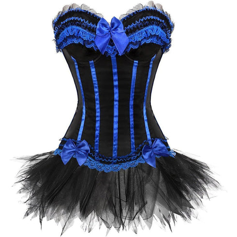 Corset Dress Bustier Corset Top Skirt Burlesque for Women Halloween Costume
