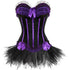 Corset Dress Bustier Corset Top Skirt Burlesque for Women Halloween Costume