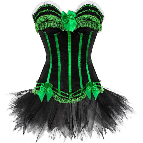 Corset Dress Bustier Corset Top Skirt Burlesque for Women Halloween Costume