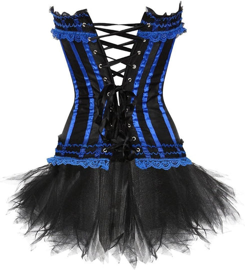 Corset Dress Bustier Corset Top Skirt Burlesque for Women Halloween Costume