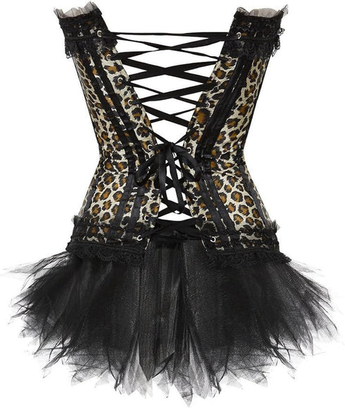 Corset Dress Bustier Corset Top Skirt Burlesque for Women Halloween Costume
