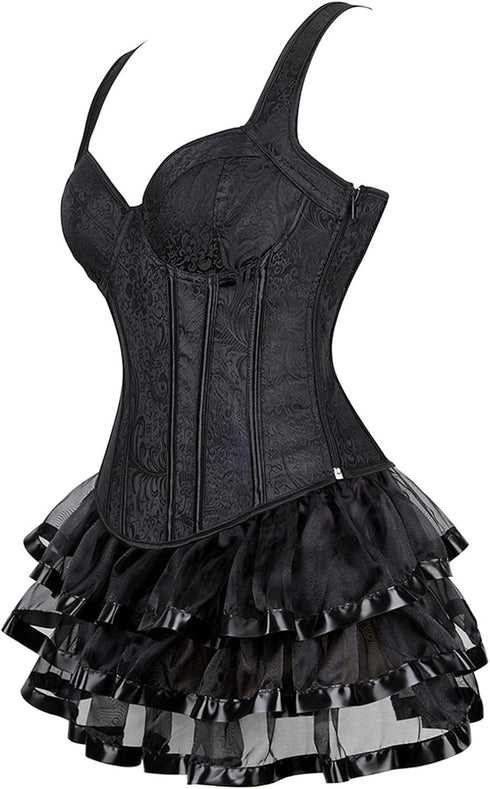 Corset Dress Corset Top Skirt Burlesque Costumes for Women Halloween Costume