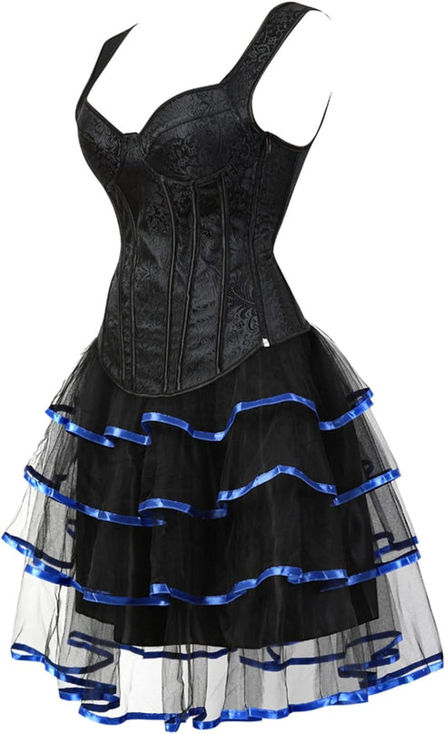 Corset Dress Corset Top Skirt Burlesque Costumes for Women Halloween Costume