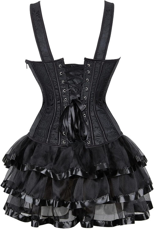 Corset Dress Corset Top Skirt Burlesque Costumes for Women Halloween Costume