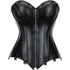 Corsets for Women Plus Size Faux Leather Steampunk Corset Top Zipper Bustier