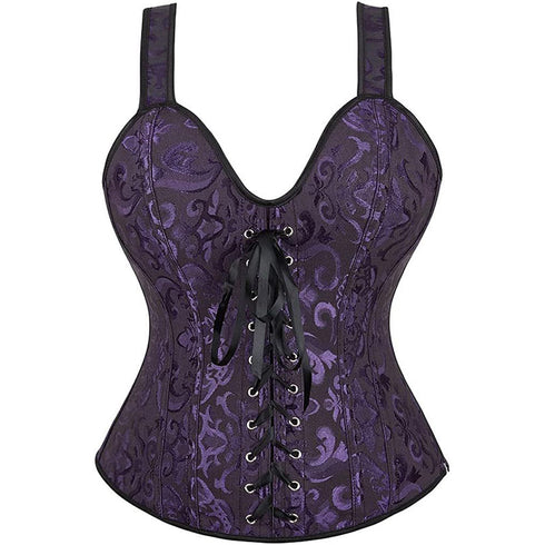 Corsets for Women Steampunk Gothic Shoulder Straps Tank Corsets Victorian Bustier Top