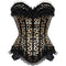 Cosplay Bowknot Hourglass Satin Lace Trim Overbust Corset