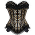 Cosplay Bowknot Hourglass Satin Lace Trim Overbust Corset