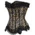 Cosplay Bowknot Hourglass Satin Lace Trim Overbust Corset