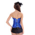 Fashion Sparkle Rhinestone Ruffle Trim Overbust Bustier Corset