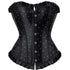 Fashion Sparkle Rhinestone Ruffle Trim Overbust Bustier Corset