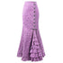 Gothic Steampunk Stitched Jacquard Long Mermaid Lace-Up Skirt