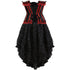 Gothic Striped Corset with Fluffy Pleated Layered Tutu Skirt