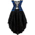 Gothic Striped Corset with Fluffy Pleated Layered Tutu Skirt