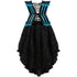 Gothic Striped Corset with Fluffy Pleated Layered Tutu Skirt