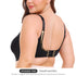 Plus Size Women's Wireless Bra Full Cup Large Breast Support Solid Lace Decoration