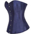 Ladies Classic Burlesque Satin Hourglass Strapless Overbust Corset