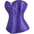 Ladies Classic Burlesque Satin Hourglass Strapless Overbust Corset