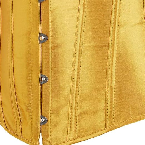 Ladies Classic Burlesque Satin Hourglass Strapless Overbust Corset