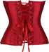 Ladies Classic Burlesque Satin Hourglass Strapless Overbust Corset