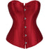 Ladies Classic Burlesque Satin Hourglass Strapless Overbust Corset