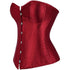 Ladies Classic Burlesque Satin Hourglass Strapless Overbust Corset