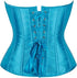 Ladies Classic Burlesque Satin Hourglass Strapless Overbust Corset
