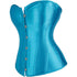 Ladies Classic Burlesque Satin Hourglass Strapless Overbust Corset