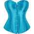 Ladies Classic Burlesque Satin Hourglass Strapless Overbust Corset