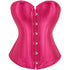 Ladies Classic Burlesque Satin Hourglass Strapless Overbust Corset