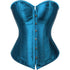 Ladies Classic Burlesque Satin Hourglass Strapless Overbust Corset