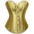 Ladies Classic Burlesque Satin Hourglass Strapless Overbust Corset