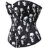 Ladies Classic Burlesque Satin Hourglass Strapless Overbust Corset