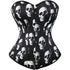 Ladies Classic Burlesque Satin Hourglass Strapless Overbust Corset