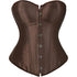 Ladies Classic Burlesque Satin Hourglass Strapless Overbust Corset