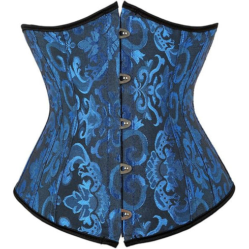 Ladies Classic Elegant Flower Tapestry Brocade Underbust Corset