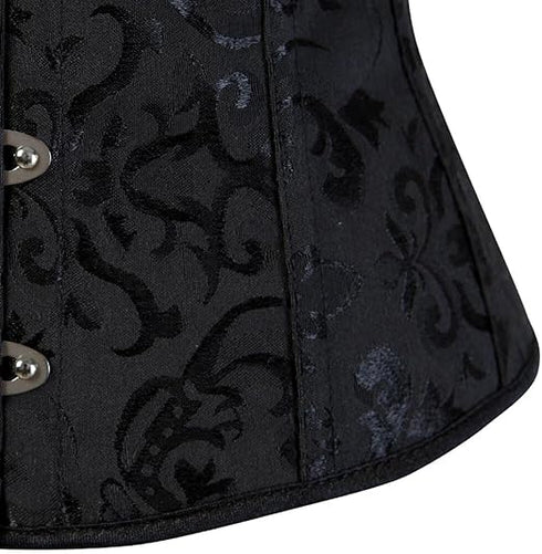 Ladies Classic Elegant Flower Tapestry Brocade Underbust Corset