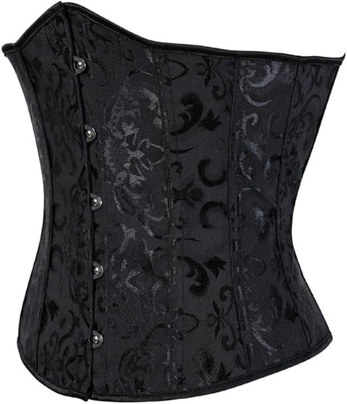 Ladies Classic Elegant Flower Tapestry Brocade Underbust Corset