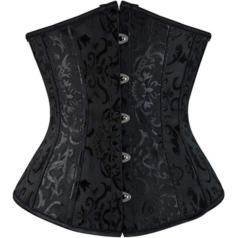Ladies Classic Elegant Flower Tapestry Brocade Underbust Corset
