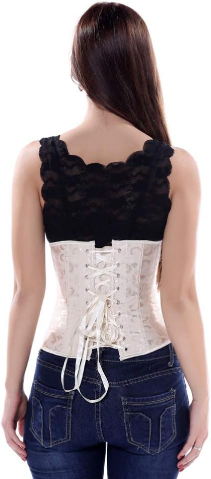 Ladies Classic Elegant Flower Tapestry Brocade Underbust Corset