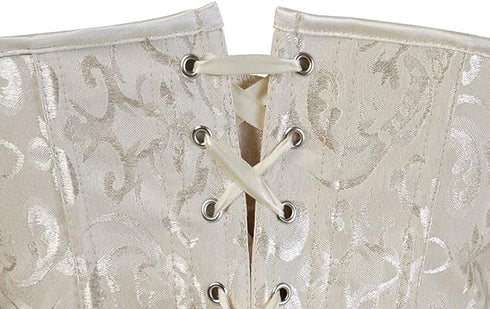 Ladies Classic Elegant Flower Tapestry Brocade Underbust Corset
