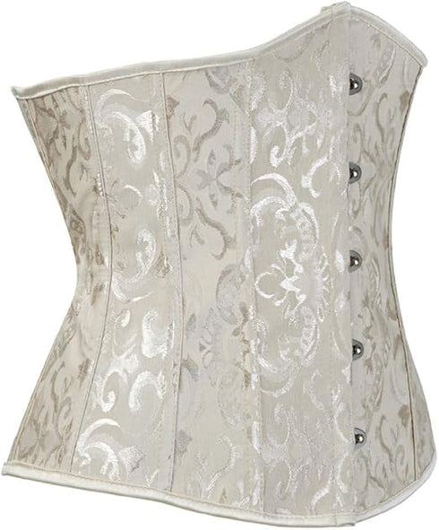 Ladies Classic Elegant Flower Tapestry Brocade Underbust Corset
