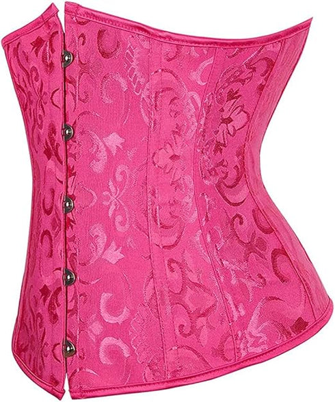 Ladies Classic Elegant Flower Tapestry Brocade Underbust Corset