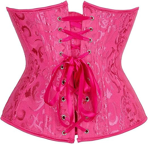 Ladies Classic Elegant Flower Tapestry Brocade Underbust Corset