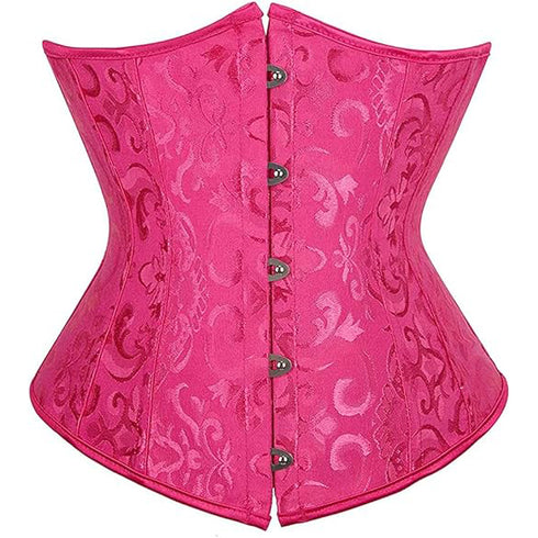 Ladies Classic Elegant Flower Tapestry Brocade Underbust Corset
