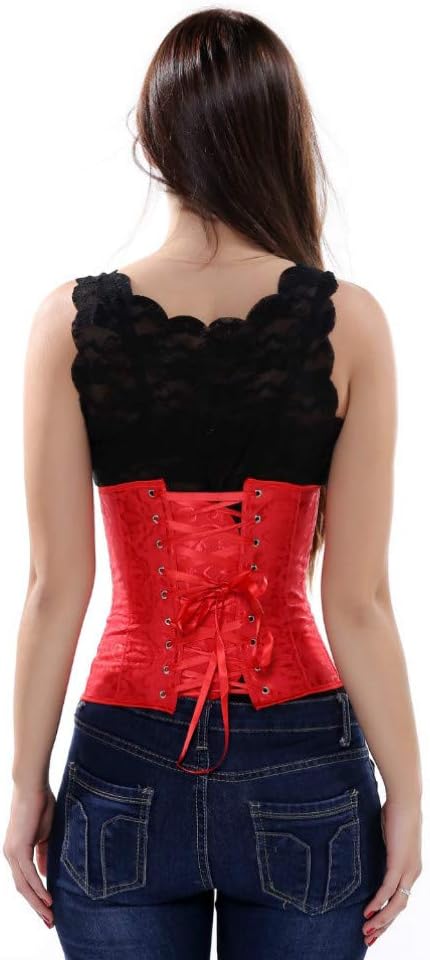 Ladies Classic Elegant Flower Tapestry Brocade Underbust Corset