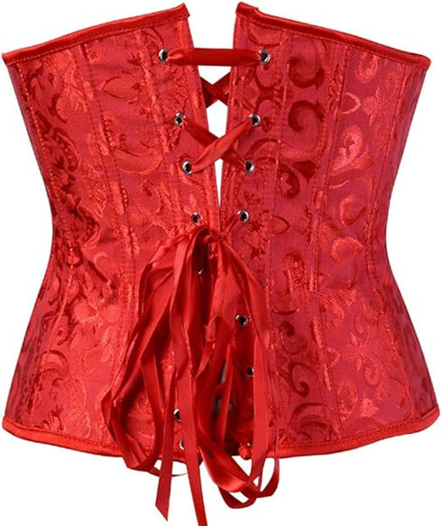 Ladies Classic Elegant Flower Tapestry Brocade Underbust Corset